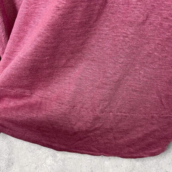 BA&SH 100% Linen Shirt Jexy Lady Pink V-Neck T-Shirt Elevated Basic Top Blouse 6 - Picture 6 of 14